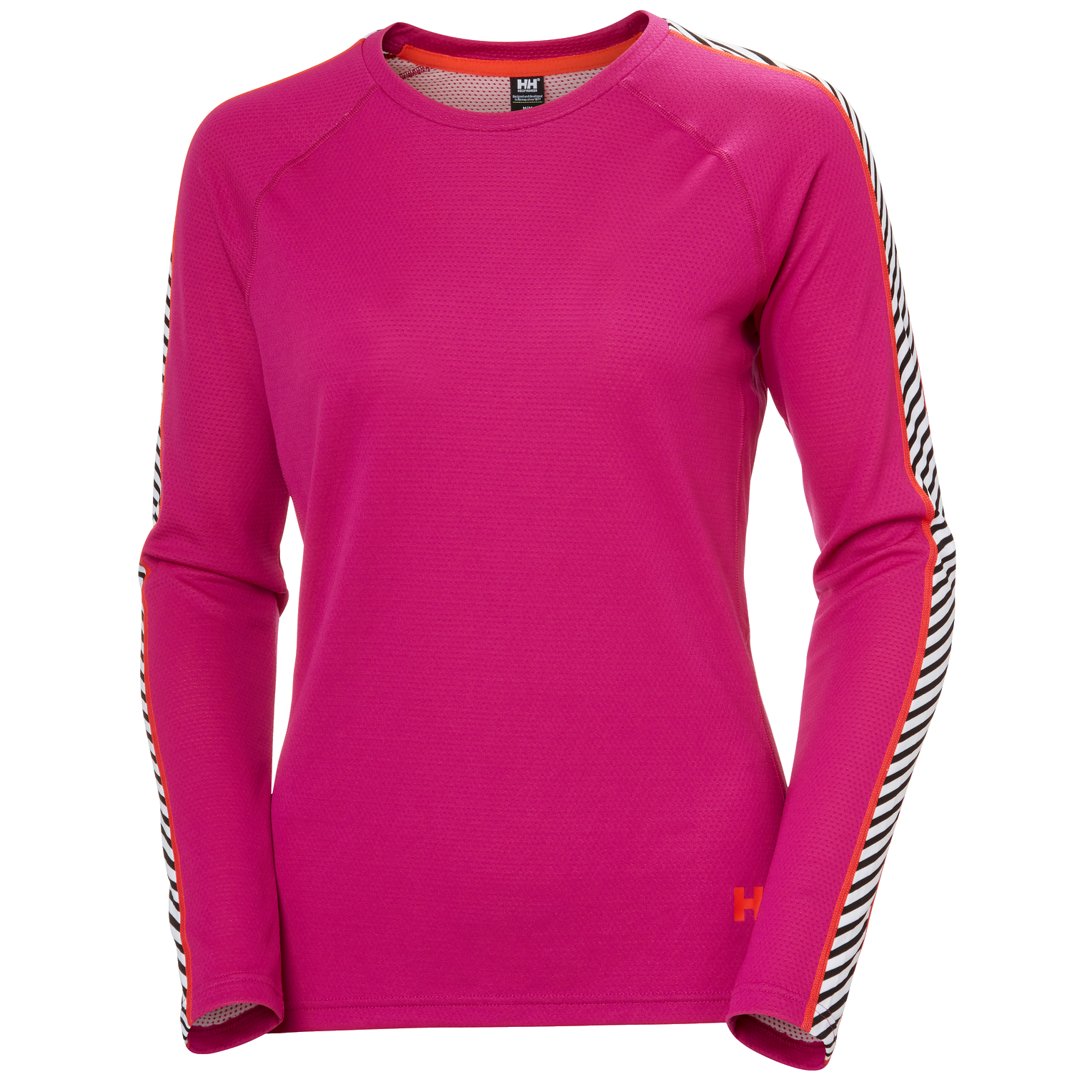 Helly Hansen Women’s LIFA Active Stripe Crew Base Layer Magenta 2.0