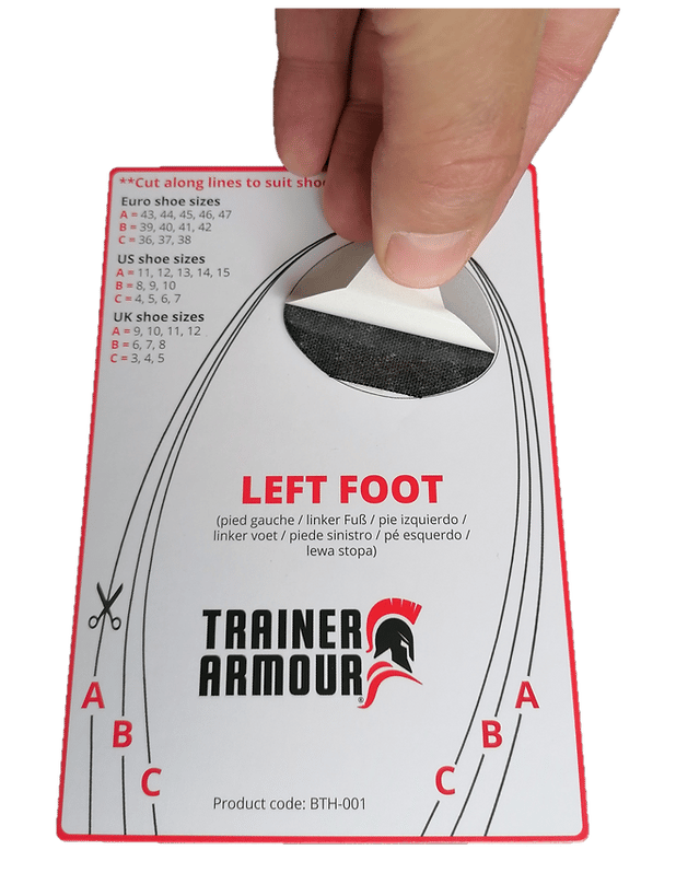 Trainer Armour Big Toe Hole Preventer Black