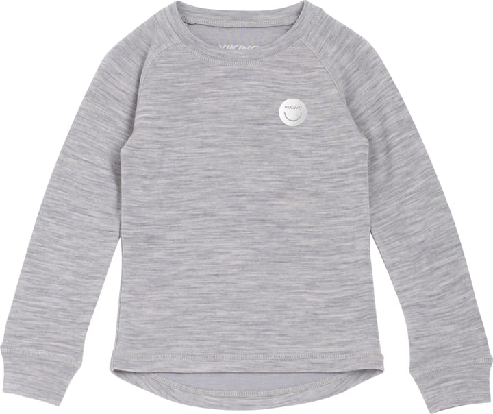 Viking Footwear Kids' Soft Baselayer Merino Top Grey/Light Grey Viking Footwear