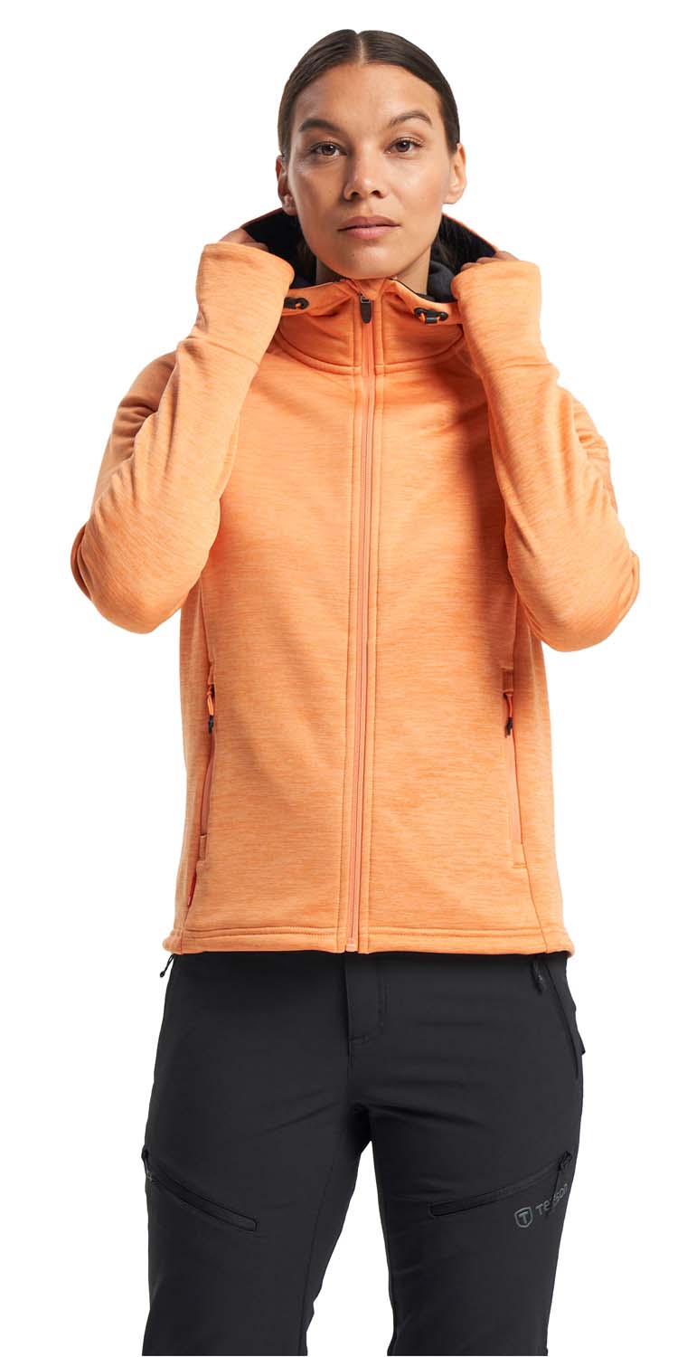 Tenson Women’s TXlite Hoodie Zip Apricot Crush