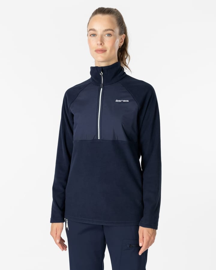 Åsnes Vidde  Half Zip Fleece Wmn Navy Blue Åsnes