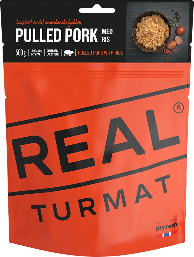 Real Turmat Pulled Pork Med Ris 500g Real Turmat