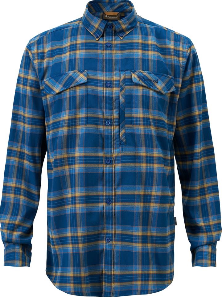 Pinewood Men's Abisko Hiking Flanell Shirt D.Azur Blue Pinewood