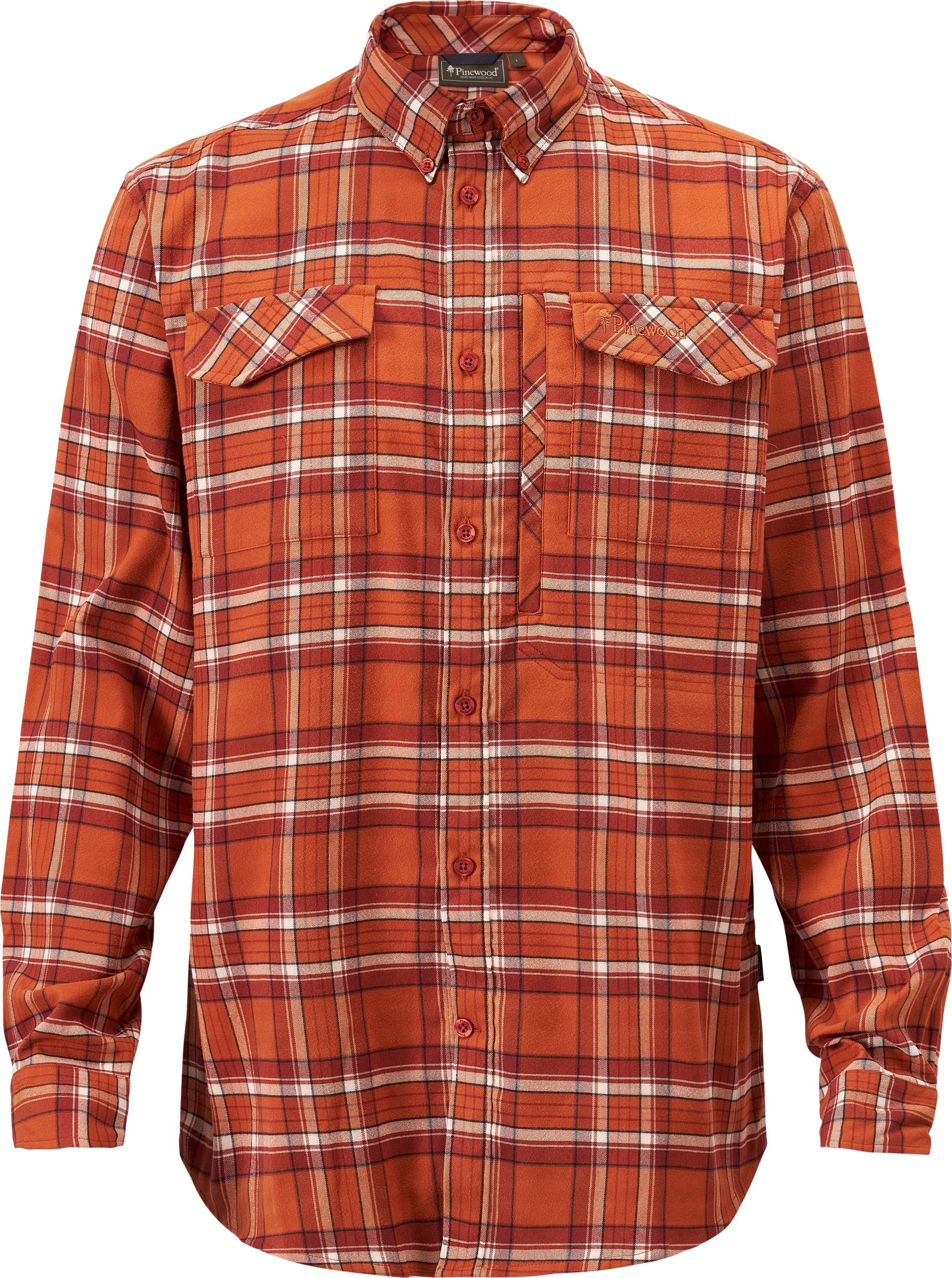 Pinewood Men’s Abisko Hiking Flanell Shirt Burned Orange