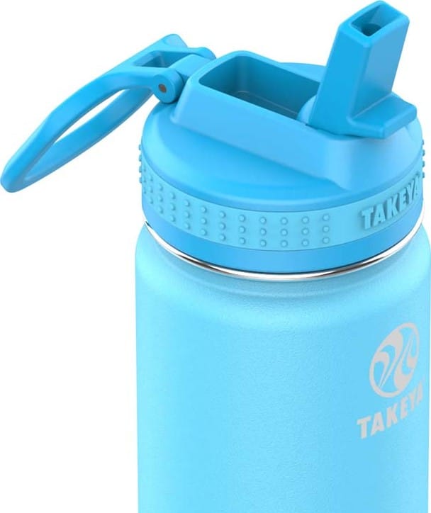 Takeya Kids Actives Straw Insulated Bottle 16oz/475ml Sail Blue/Atlantic Sail Blue Takeya