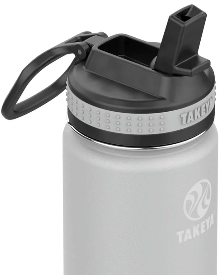 Takeya Kids' Actives Straw Insulated Bottle 475 ml Platinum/Onyx Takeya