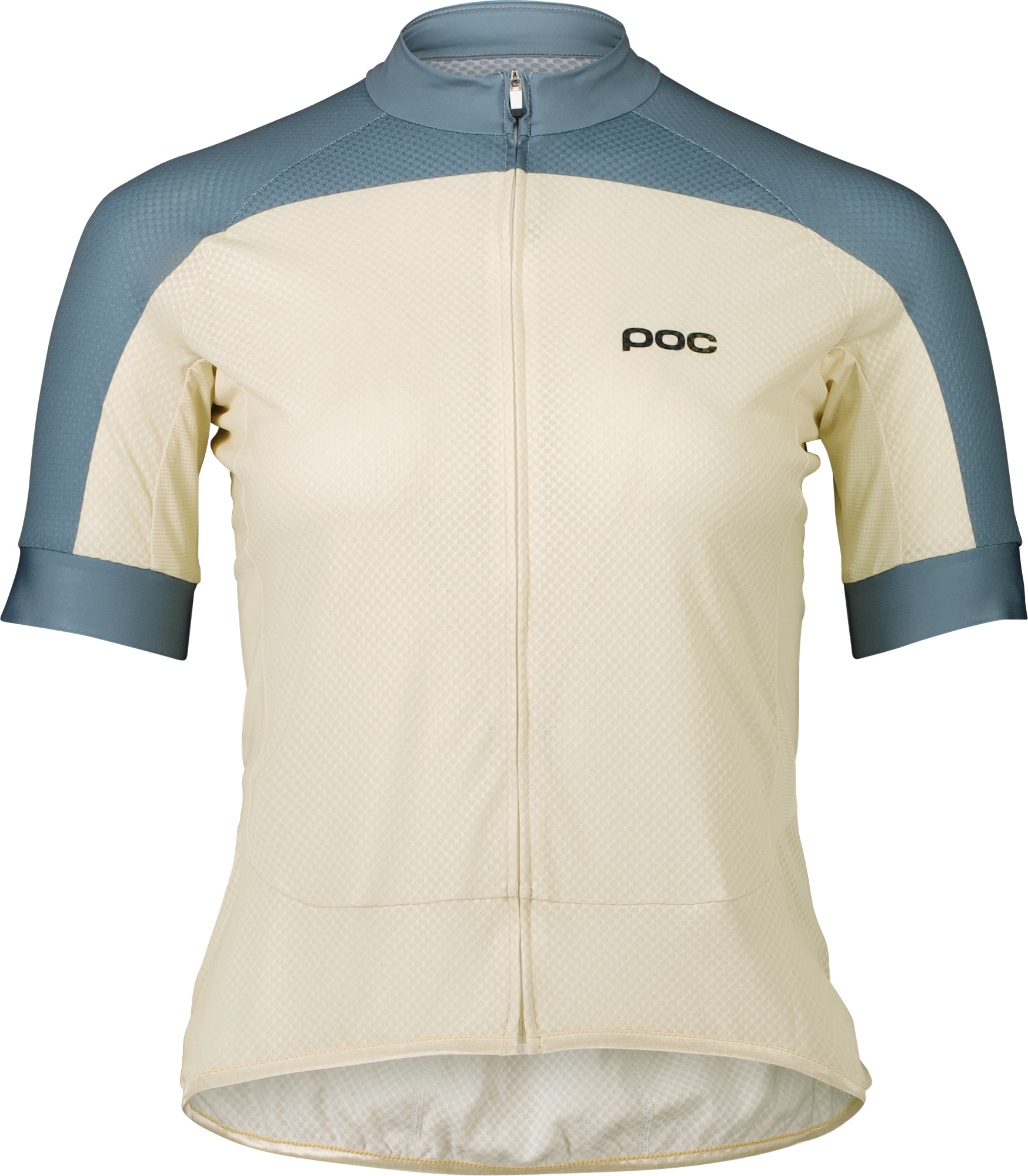 POC Women’s Essential Road Logo Jersey Okenite Off-White/Calcite Blue