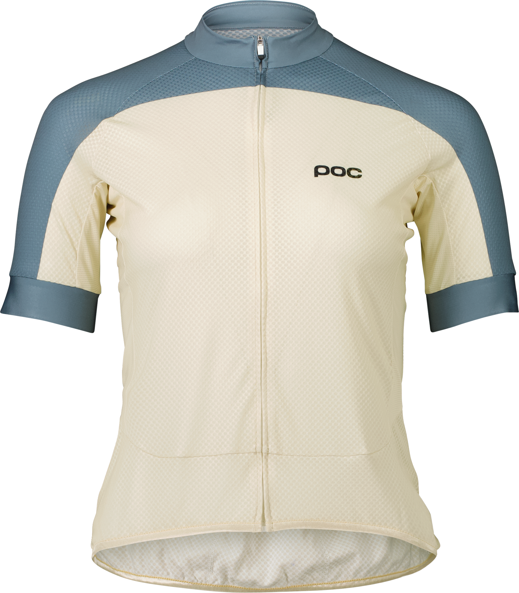 POC Women’s Essential Road Logo Jersey Okenite Off-White/Calcite Blue