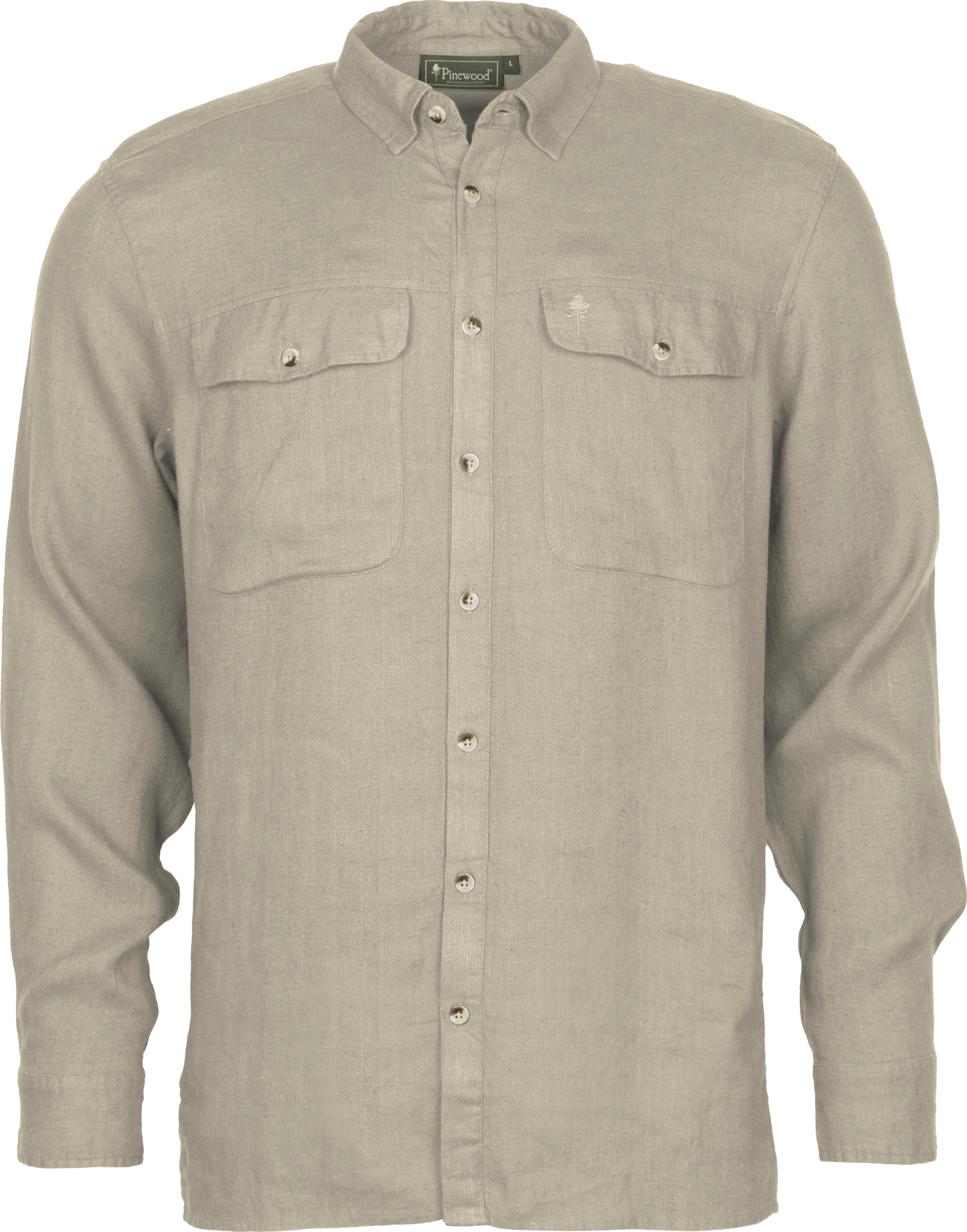 Pinewood Men’s Värnamo Insectsafe Long Sleeve Linen Shirt Linen Beige