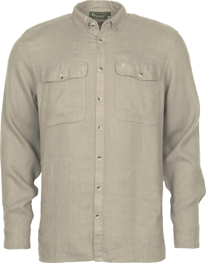 Pinewood Men's Värnamo Insectsafe Long Sleeve Linen Shirt Linen Beige Pinewood