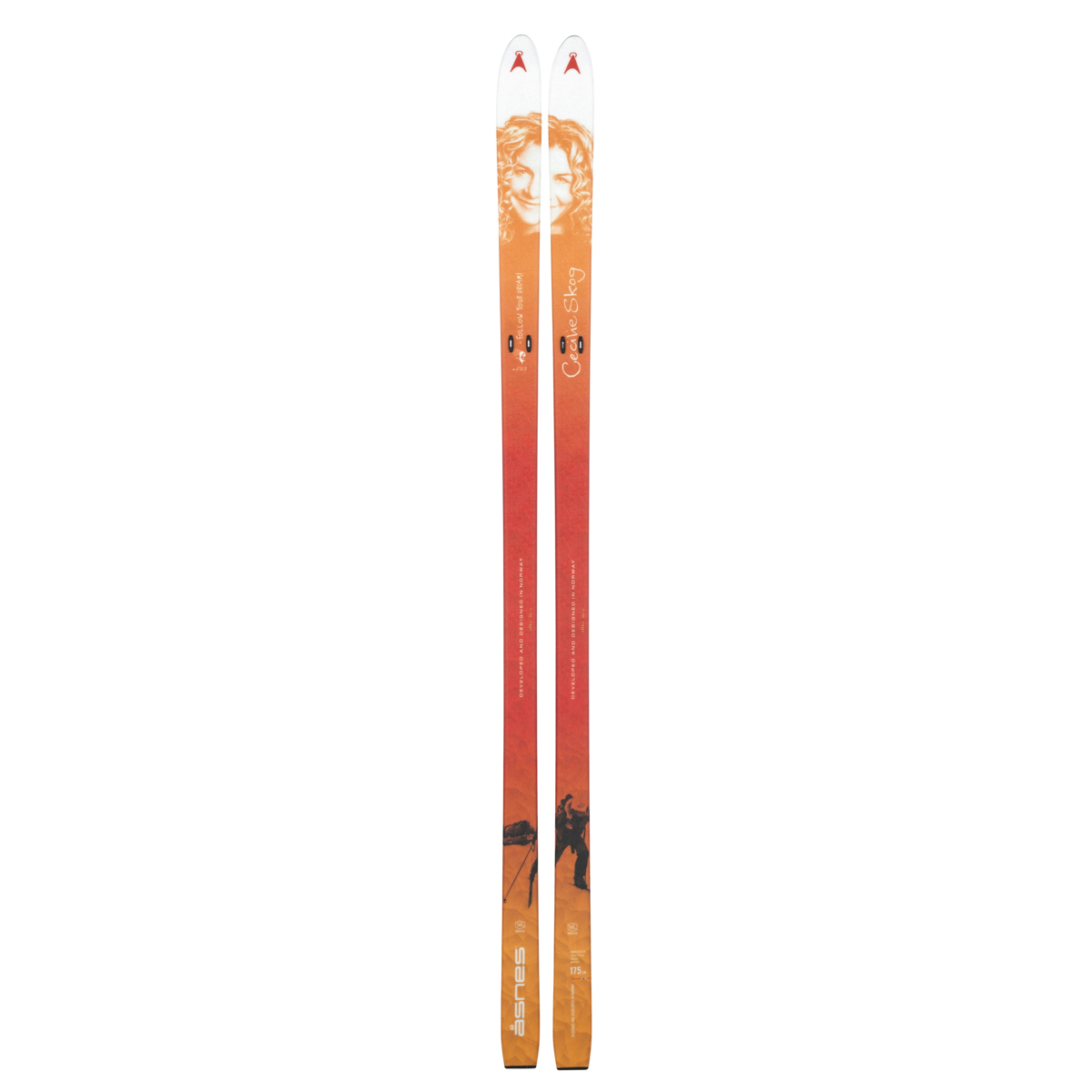 Skis | Cecile Bc Ski Waxless Red/Orange | Åsnes