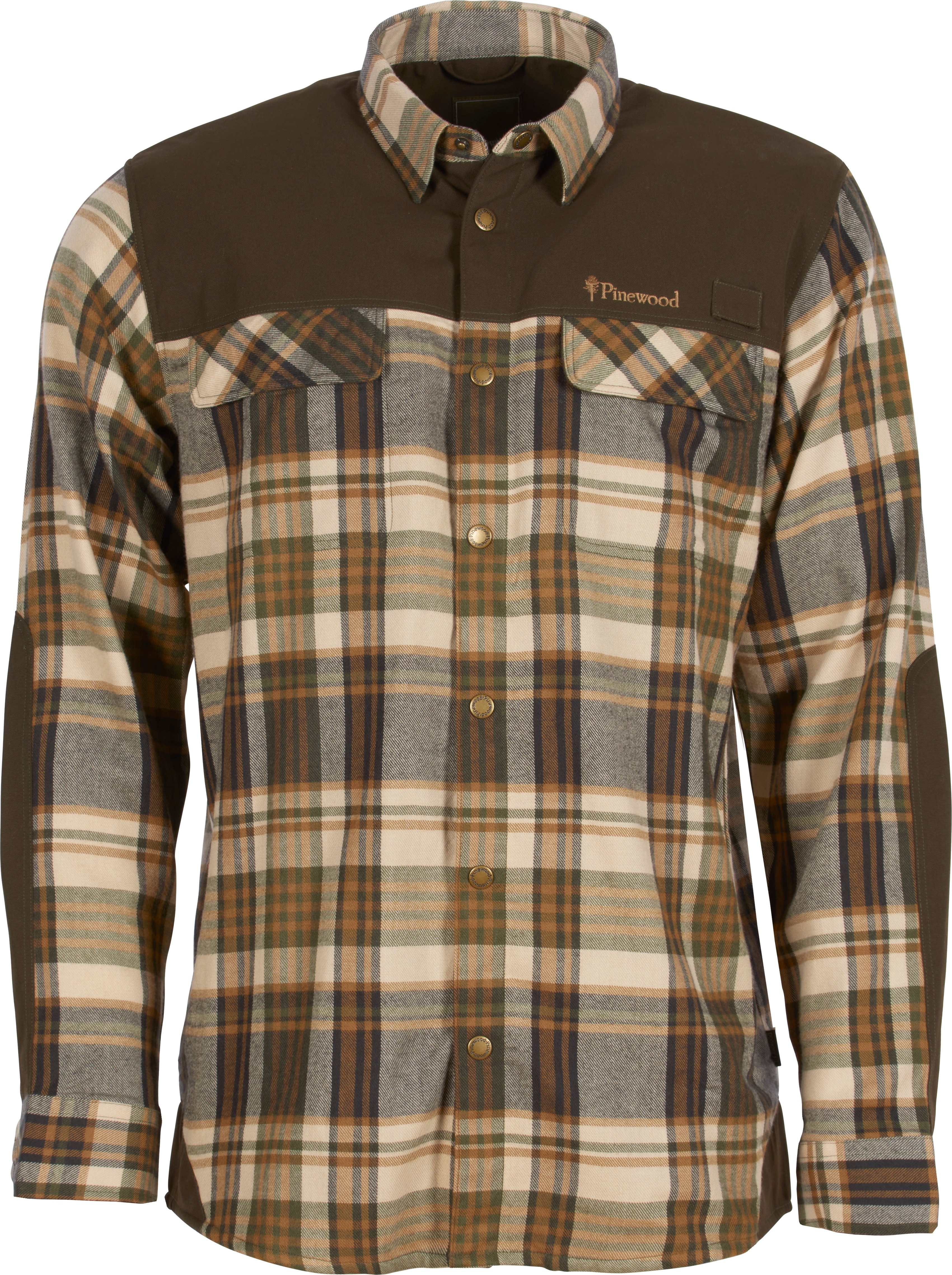 Pinewood Men’s Furudal Pro Tracker Wool Shirt Beige/Suede Brown