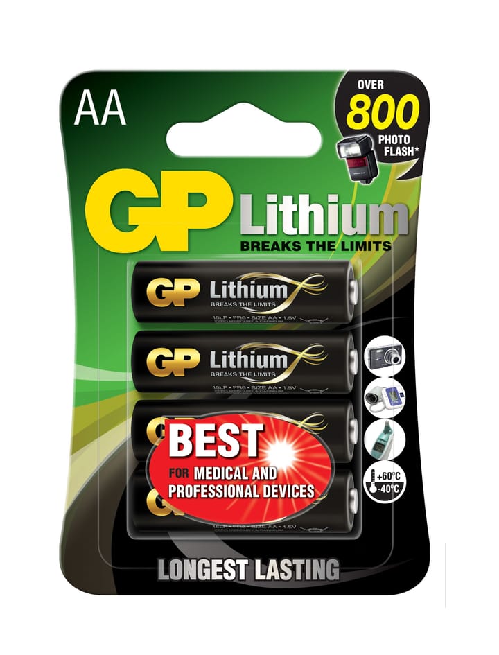 GP Batterier Litium Batterier Aa 4-Pack Nocolour GP Batterier