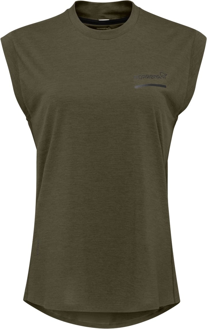 Norrøna Women's Senja Equaliser Sleeveless T-Shirt Olive Night Norrøna