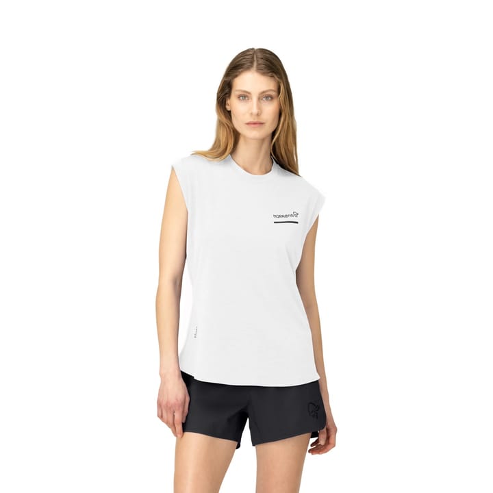 Norrøna Women's Senja Equaliser Sleeveless T-Shirt Snow White Norrøna