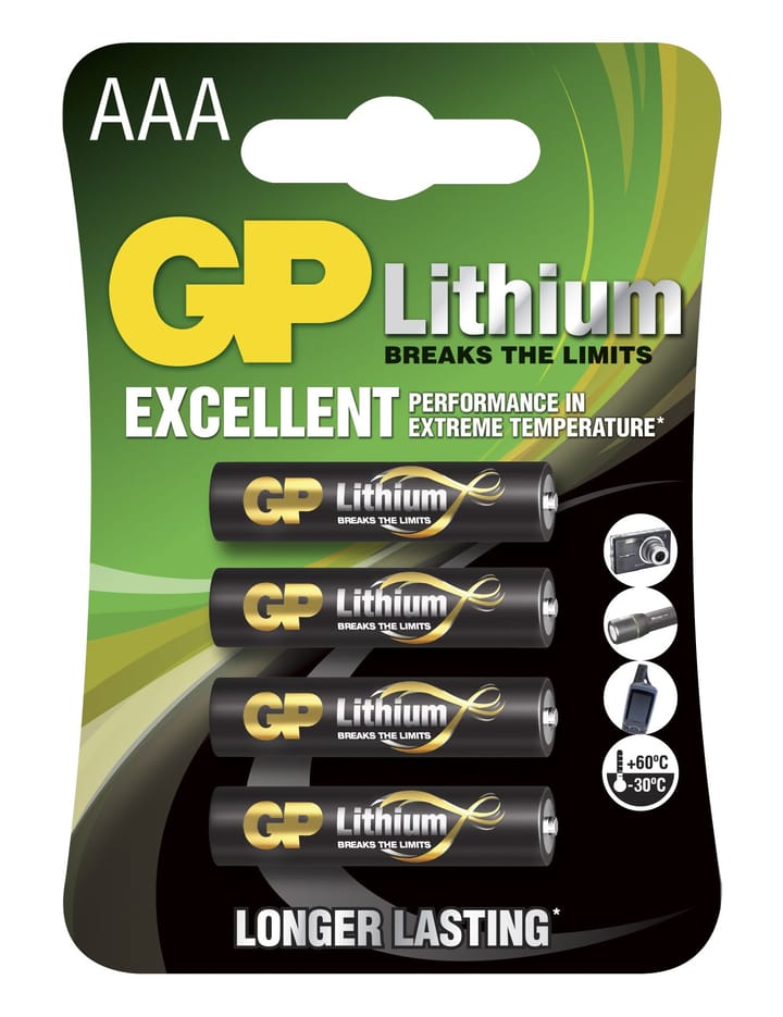 GP Batterier Litium Batterier Aaa 4-Pack Nocolour GP Batterier