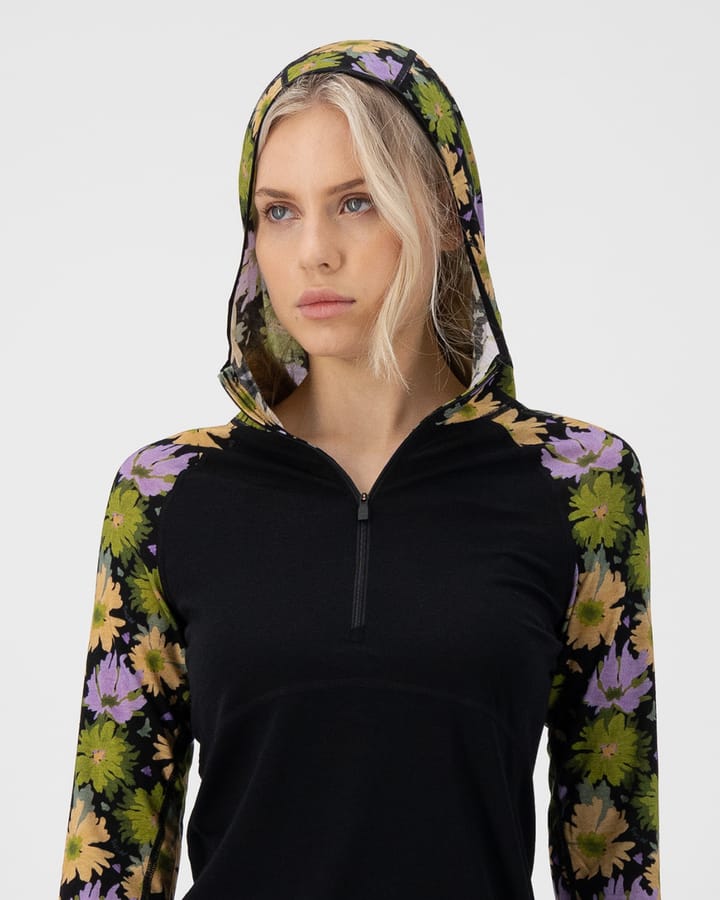 Mons Royale Women's Bella Tech Hood Alpine Bloom/black Mons Royale