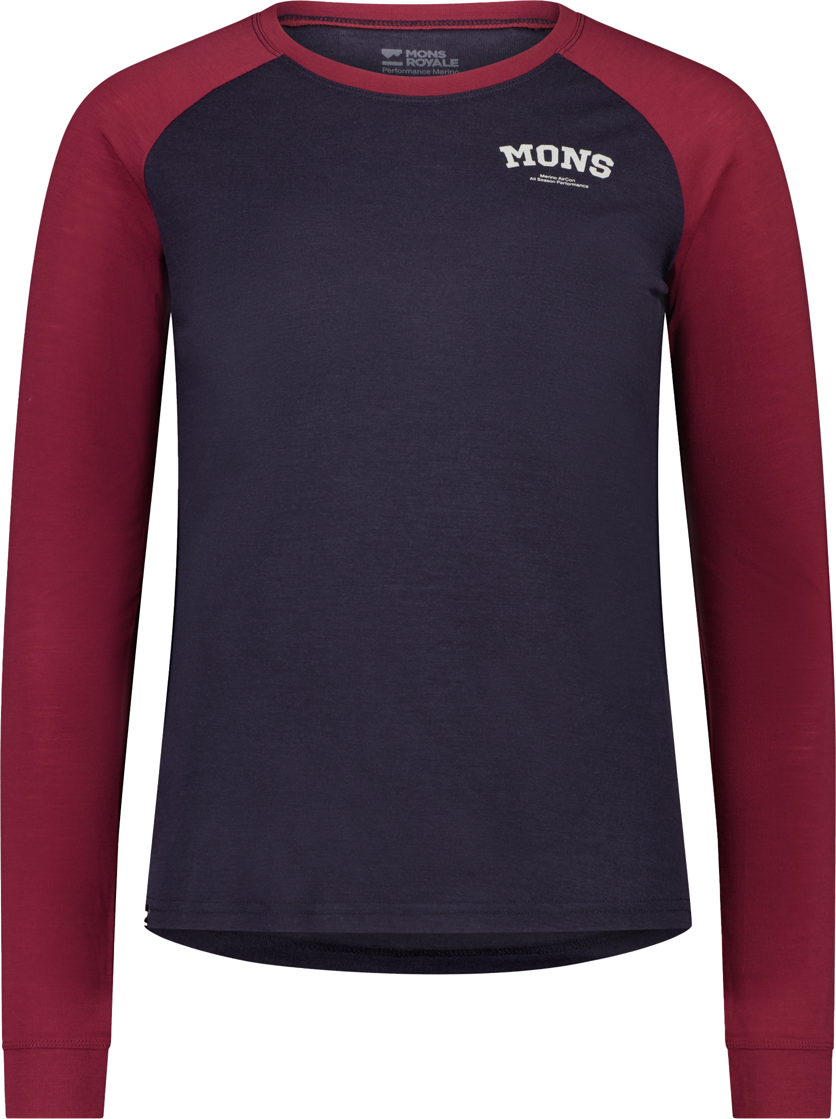 Mons Royale Women’s Icon Raglan Cherry/9 Iron