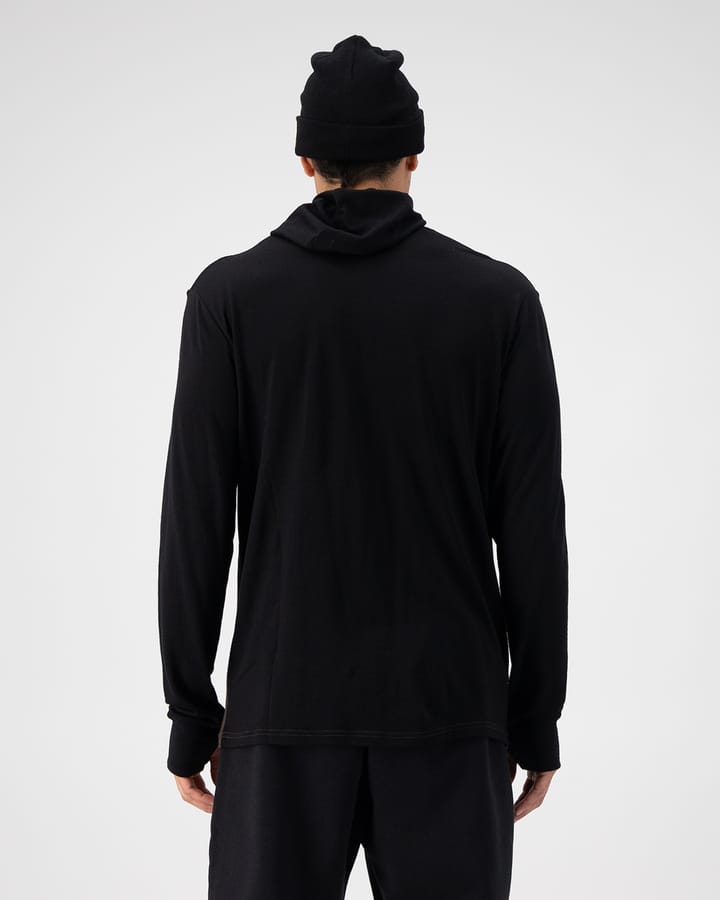 Mons Royale Men's Yotei Merino Powder Hood Long Sleeve Cedar/black Mons Royale