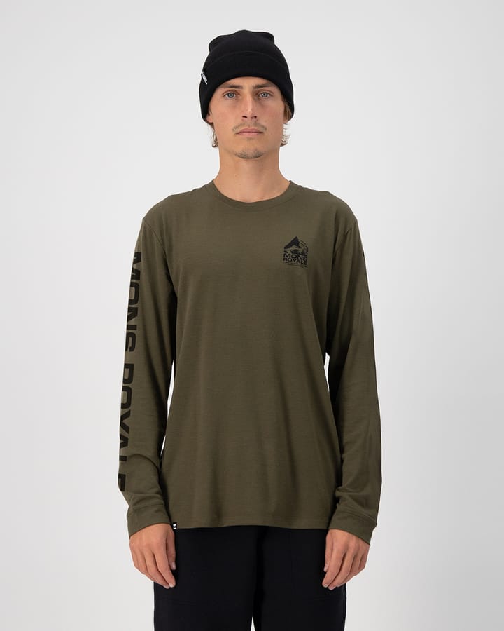 Mons Royale Men's Icon Longsleeve Dark Olive Mons Royale