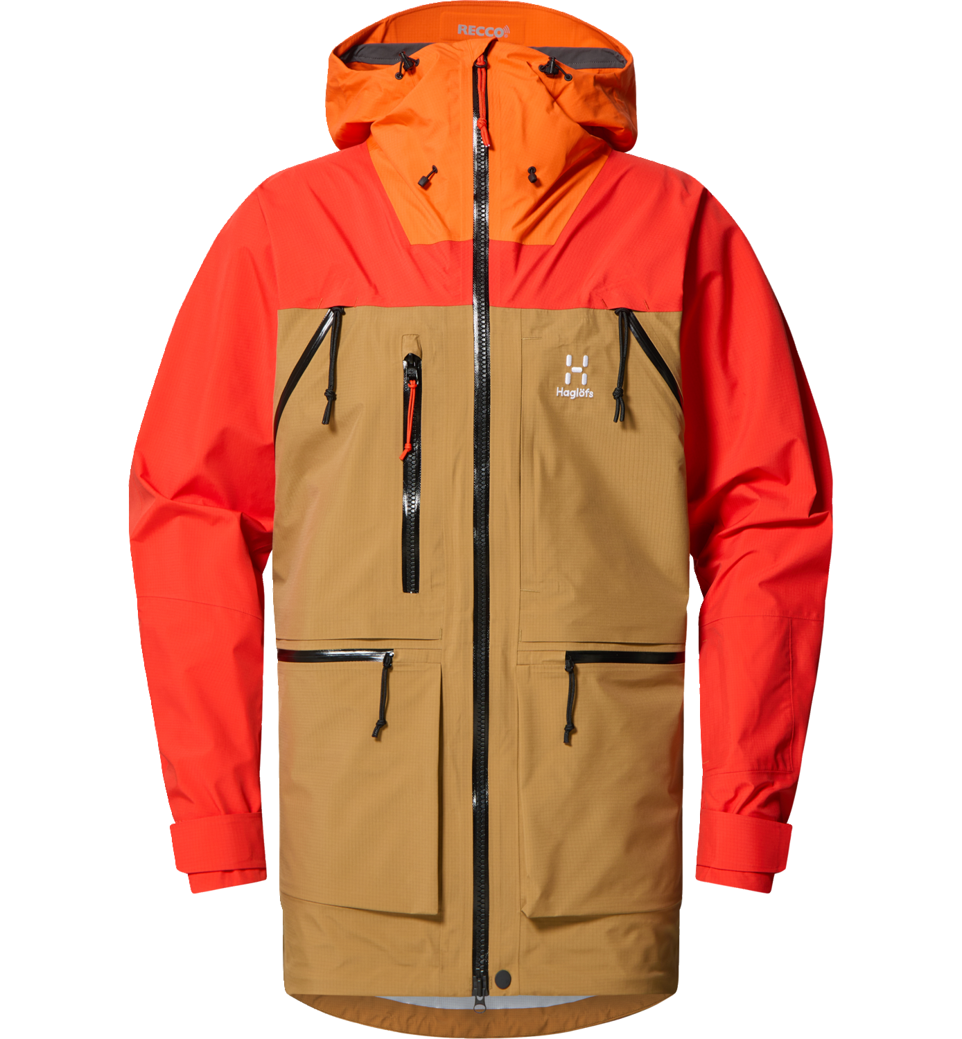 Haglöfs Men’s Vassi Gore-Tex Pro Jacket Cinnamon Brown/Habanero