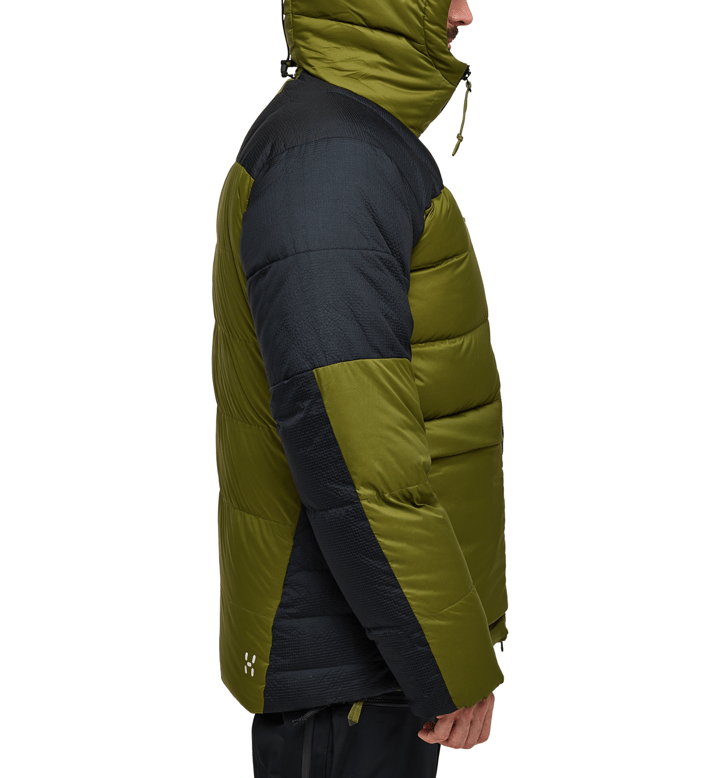 Haglöfs Men's Riksgränsen Down 800 Hood Olive Green/True Black Haglöfs