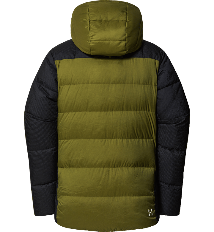 Haglöfs Men's Riksgränsen Down 800 Hood Olive Green/True Black Haglöfs