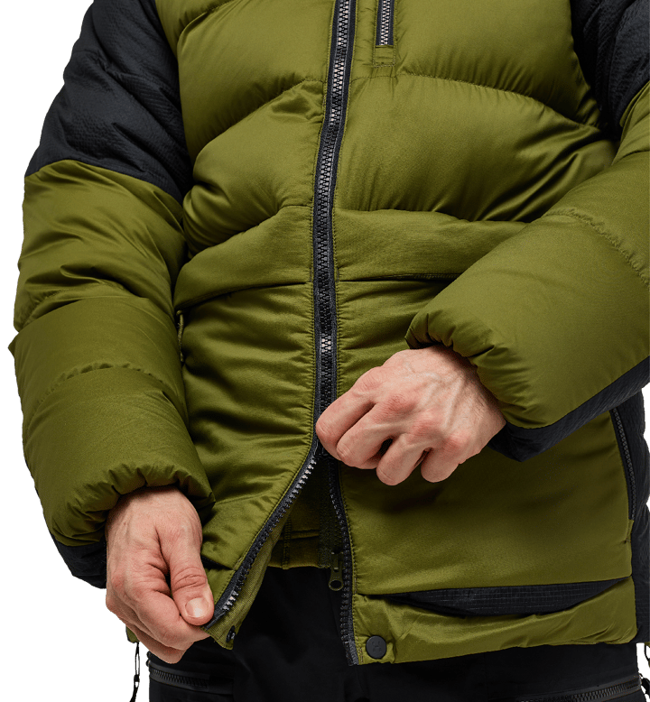 Haglöfs Men's Riksgränsen Down 800 Hood Olive Green/True Black Haglöfs