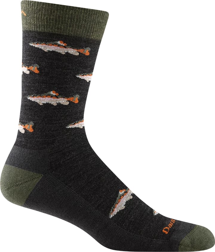 Darn Tough Men's Spey Fly Crew Lightweight Lifestyle Sock Charcoal Darn Tough