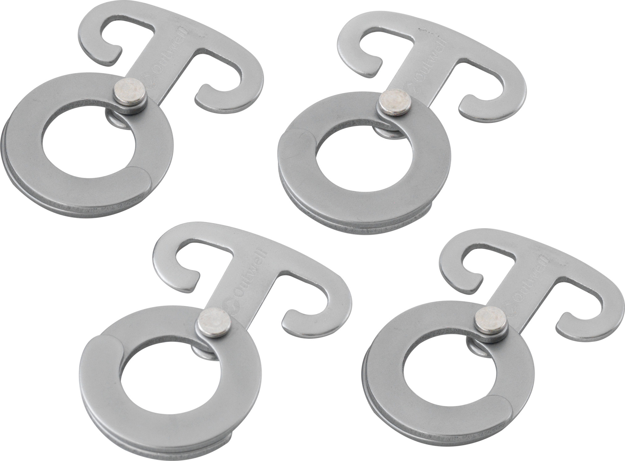 Outwell Accessory Hooks 4 Pieces Silver Grey