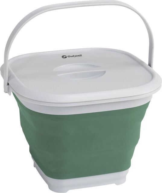 Outwell Collaps Bucket Square With Lid Shadow Green