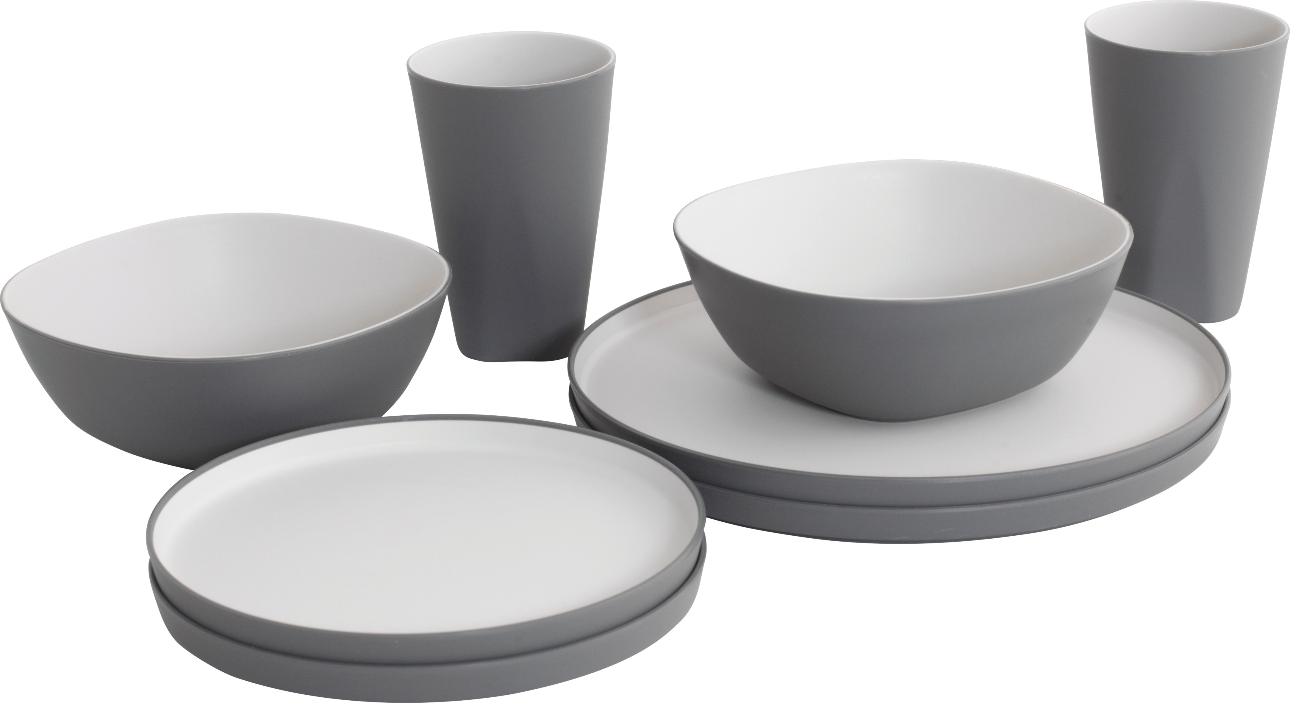 Outwell Gala 2 Person Dinner Set Grey Mist