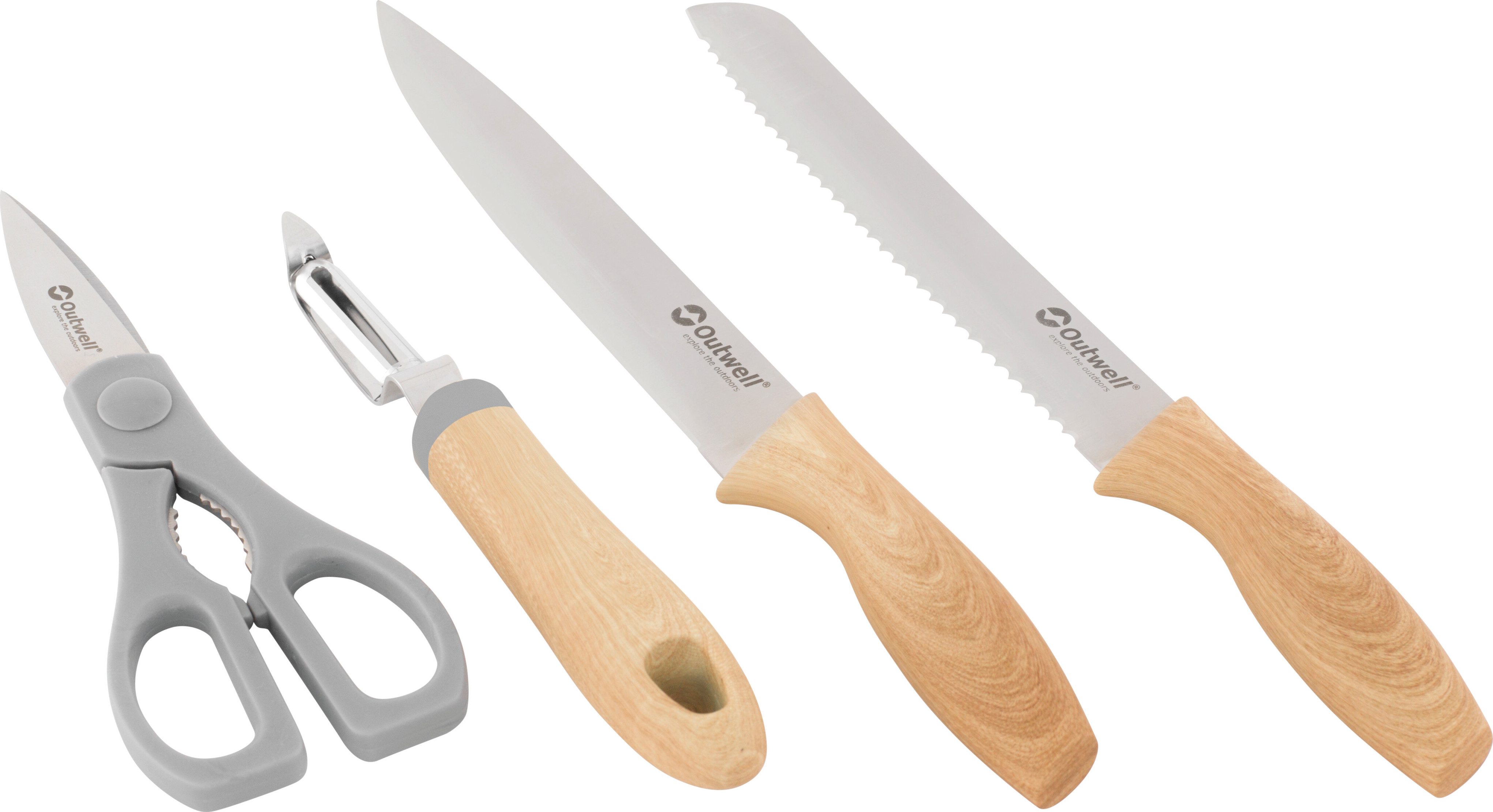 Outwell Chena Knife Set with Peeler and Scissors Blue