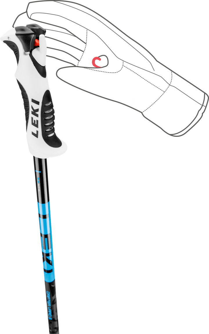 Leki Juniors' Drifter Vario S Black-Cyan/Dark Anthracite Leki