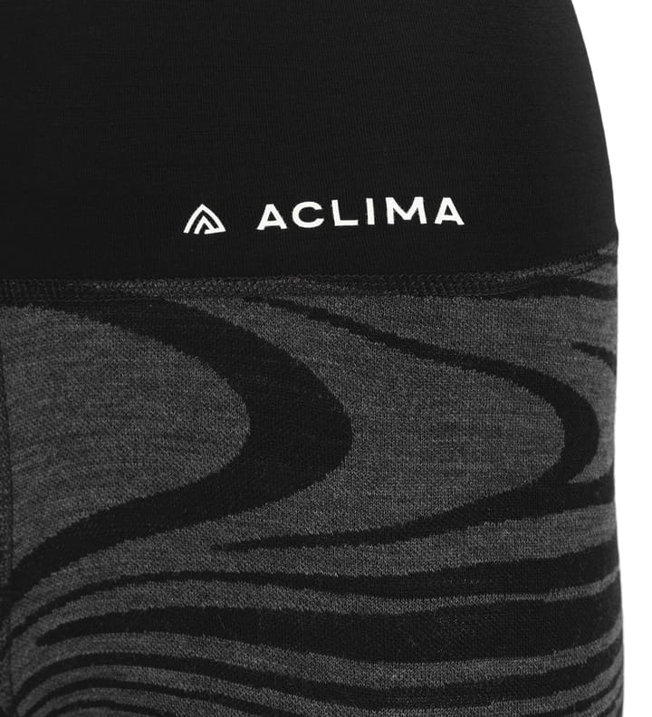 Aclima Women's Warmwool Longs High Waist Black Motion Aclima