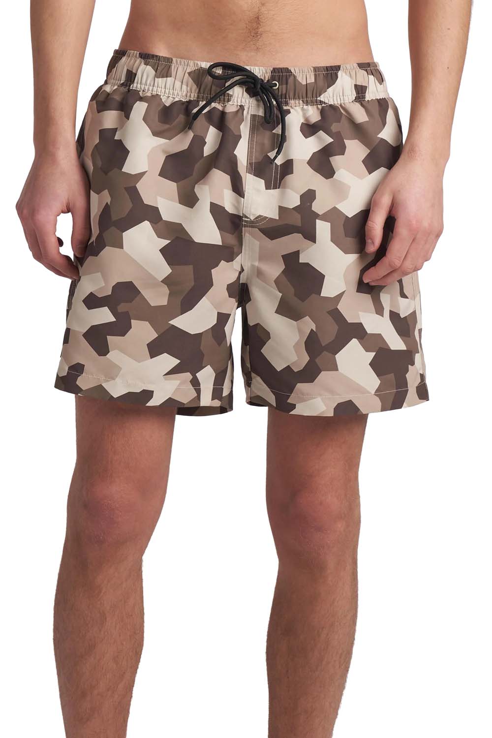 ColourWear Men’s Volley Swim Shorts Camo Beige