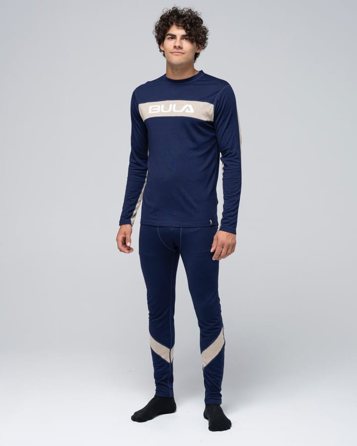 Bula Men's Retro Merino Wool Crew Navy Bula