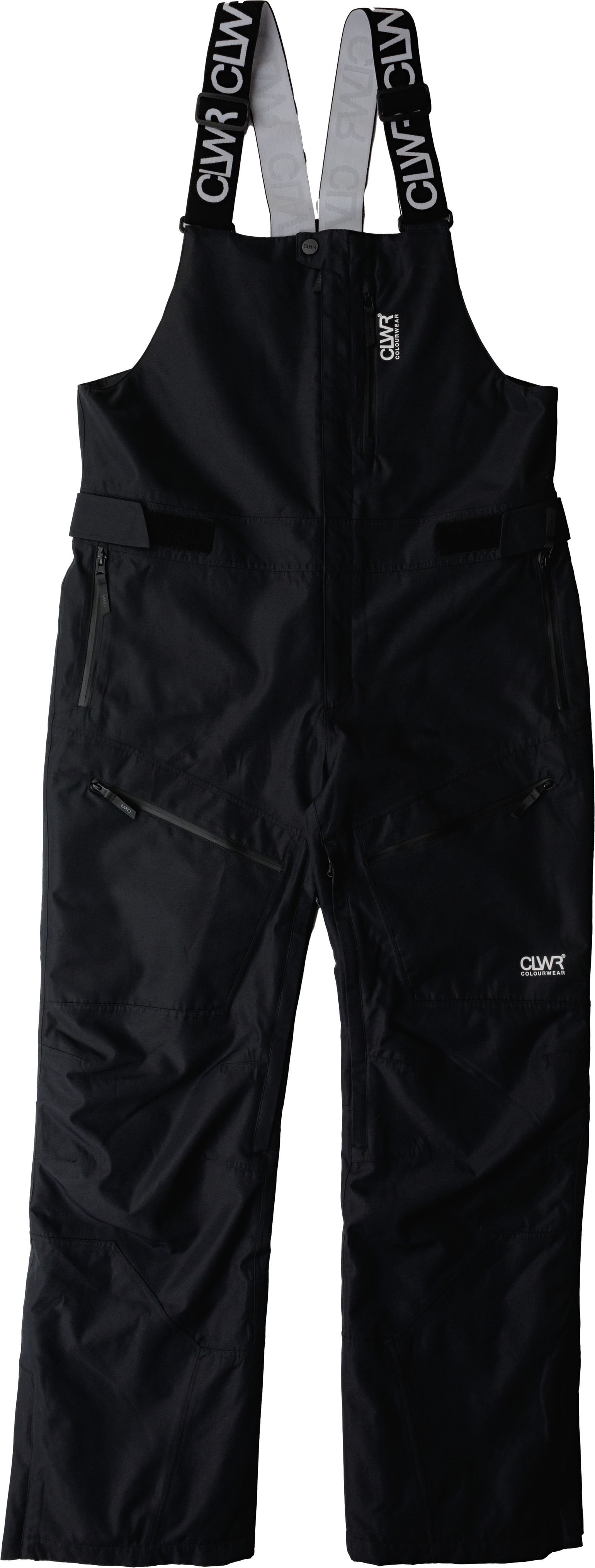 ColourWear Men Slash Bib Pants Black