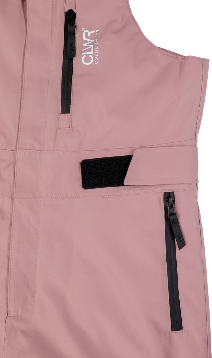 ColourWear Women Slash Bib Pants Dark Rose ColourWear