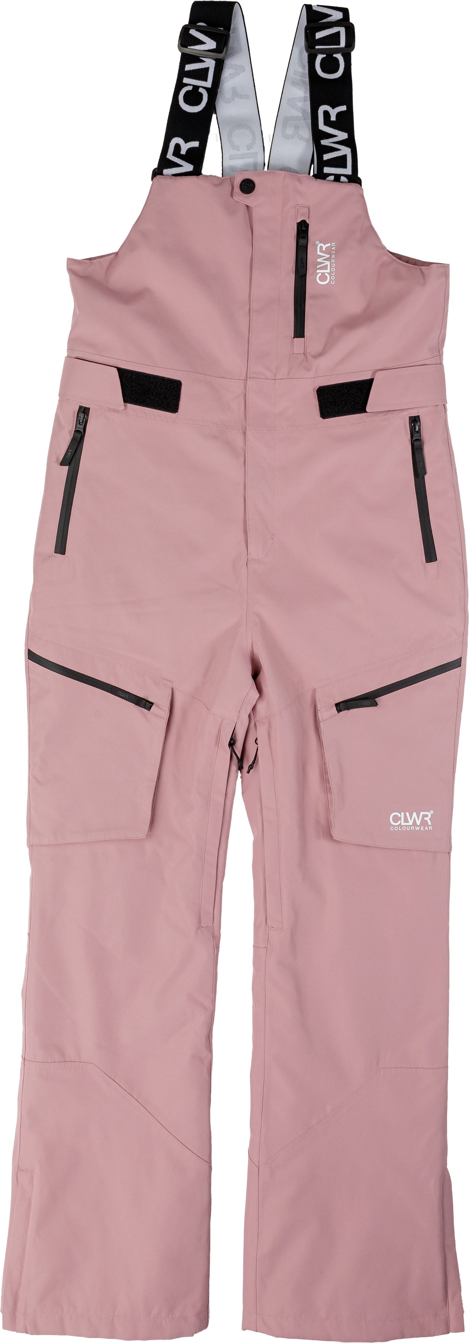 ColourWear Women Slash Bib Pants Dark Rose