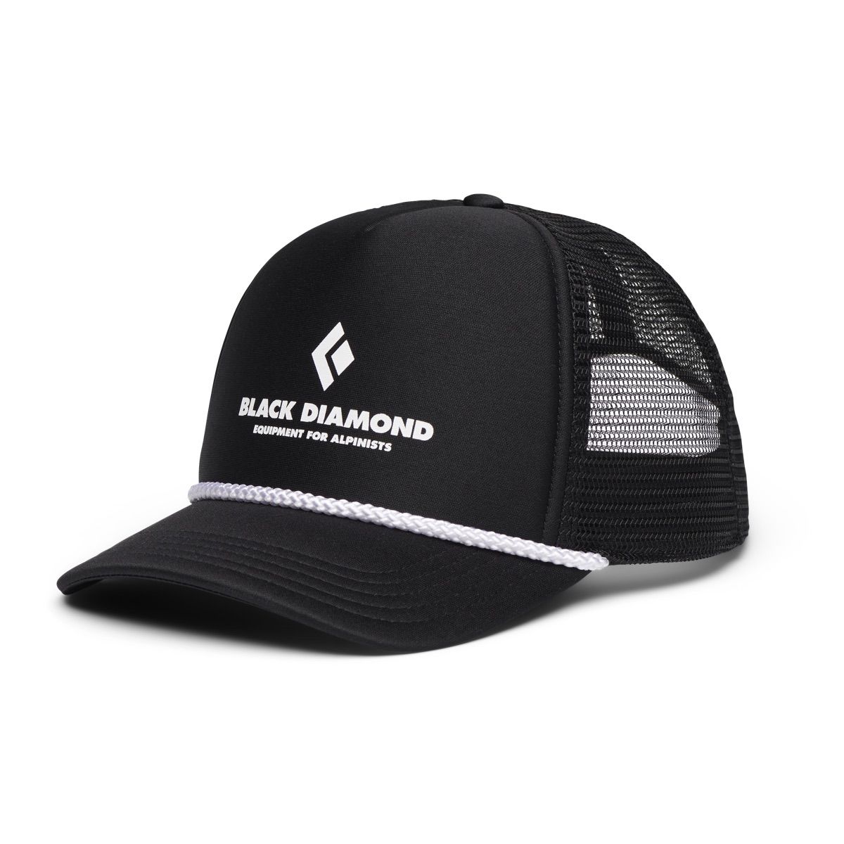 Black Diamond Flat Bill Trucker Hat Black-Black Eqpmnt For Alpnst