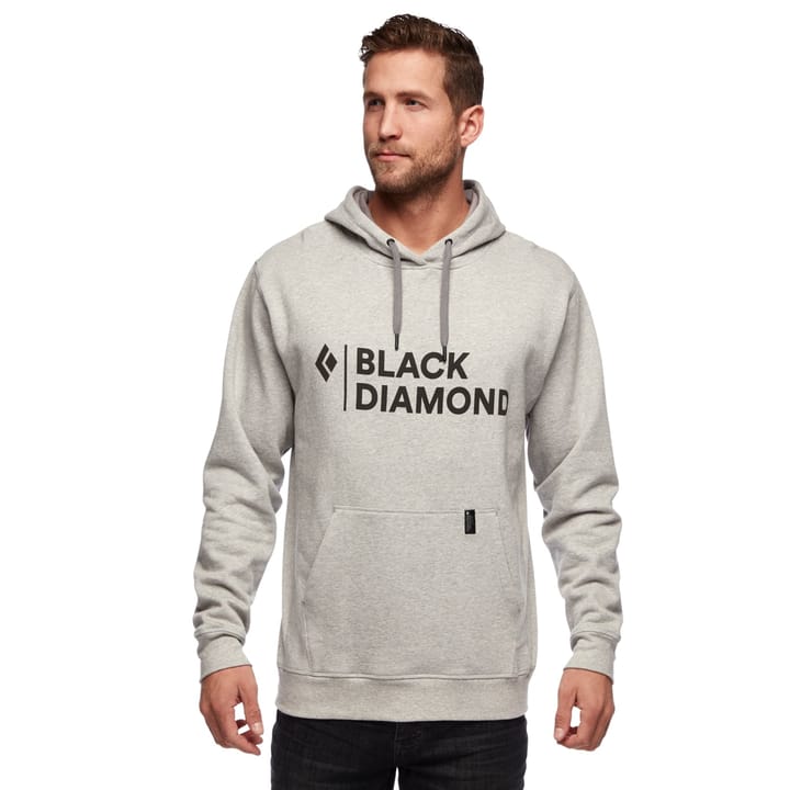 Black Diamond Men's Stacked Logo Hoody Nickel Heather Black Diamond