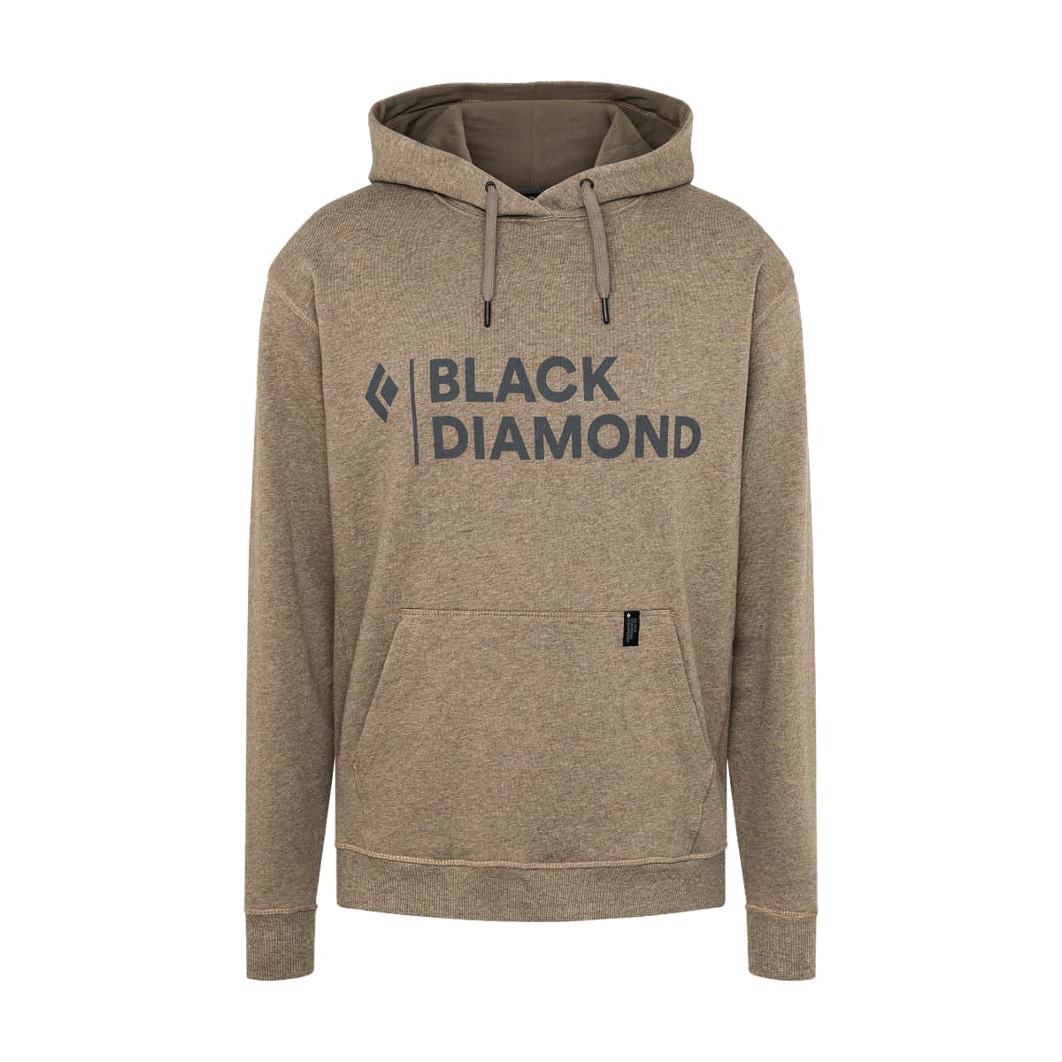 Black Diamond Men's Stacked Logo Hoody Walnut Heather