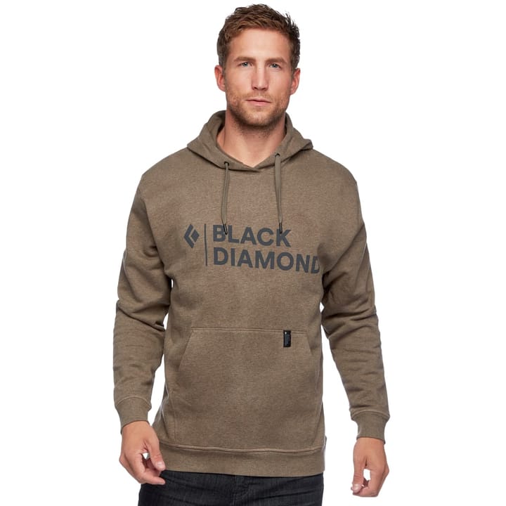 Black Diamond Men's Stacked Logo Hoody Walnut Heather Black Diamond