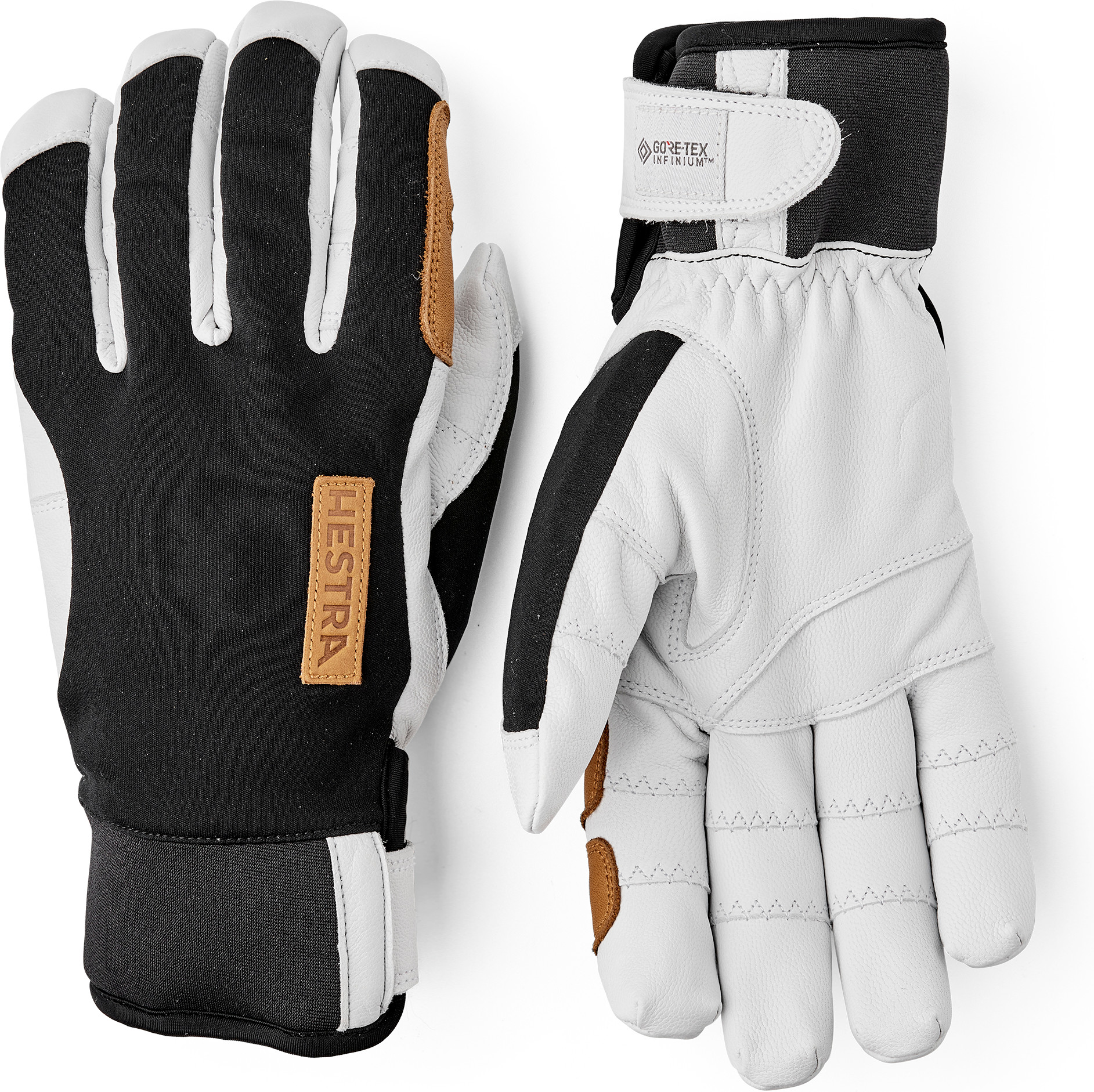 Hestra Ergo Grip Active Wool Terry – 5 Finger Black/Off White