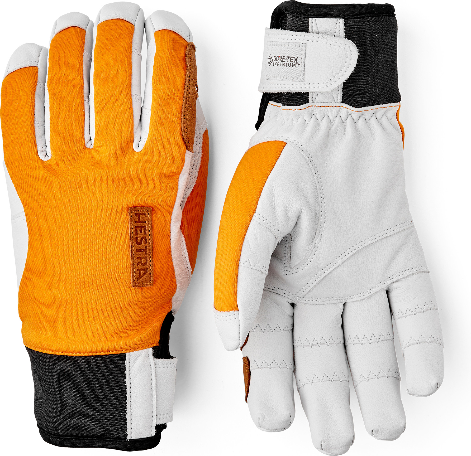 Hestra Ergo Grip Active Wool Terry – 5 Finger Orange/Off White