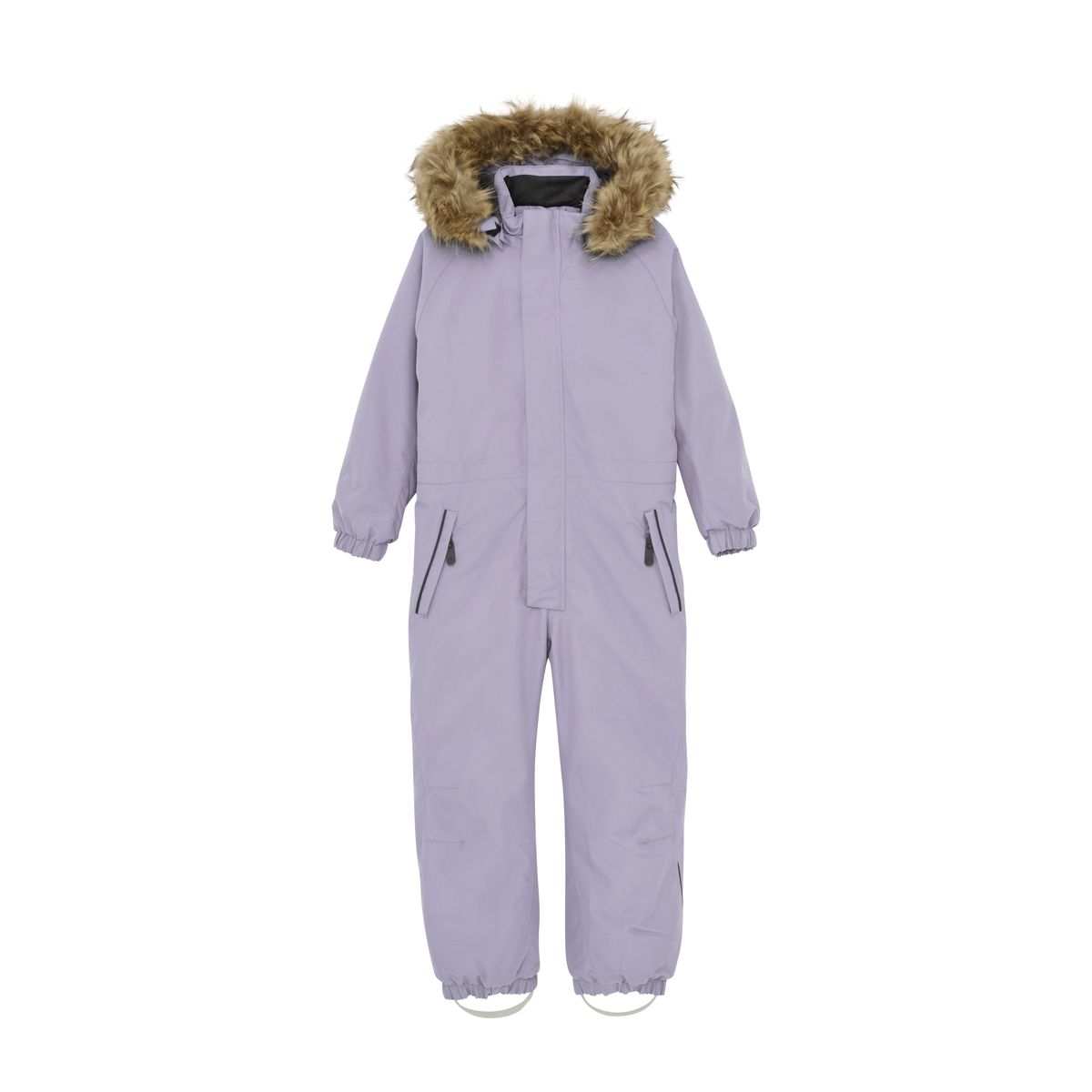 Color Kids Coverall W. Fake Fur Languid Lavender