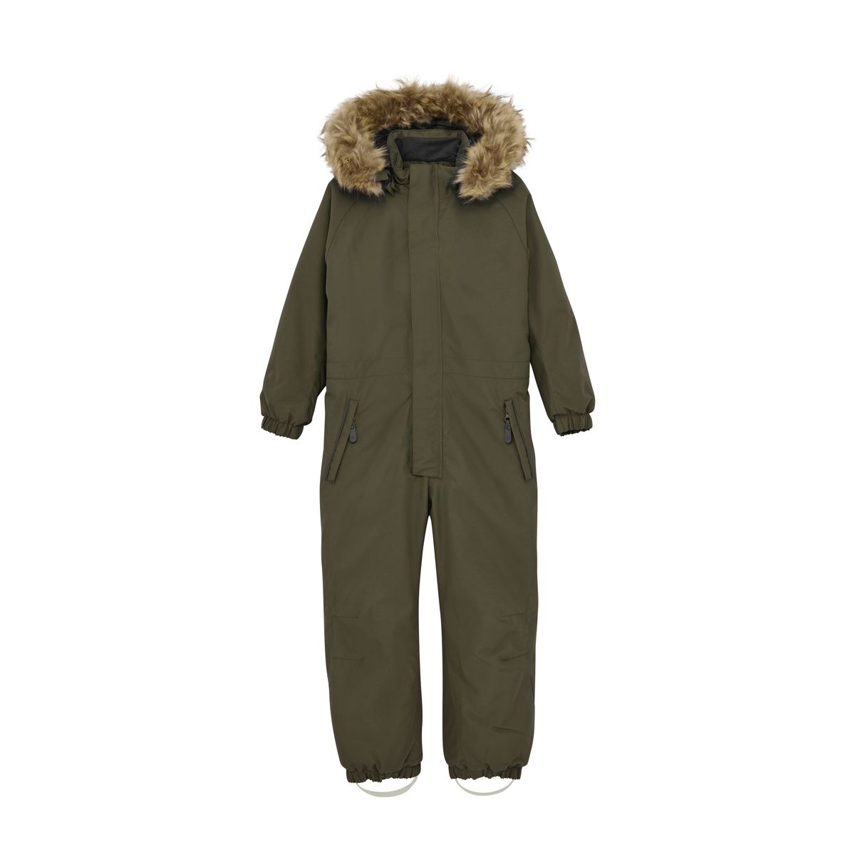 Color Kids Coverall W. Fake Fur Grape Leaf