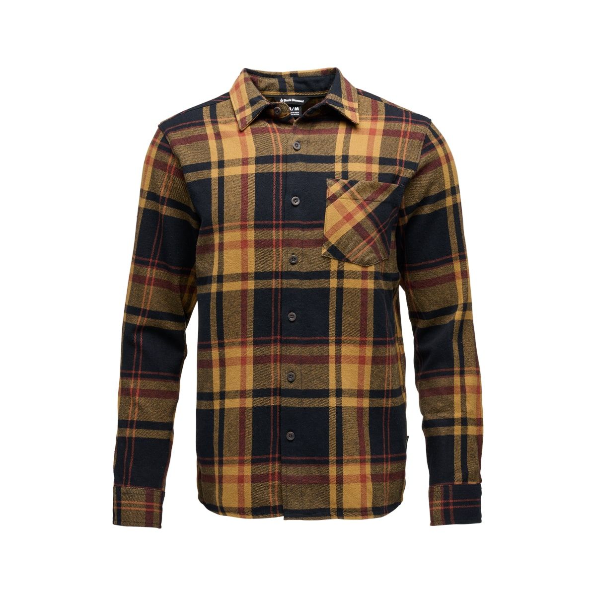 Black Diamond Men's Project Flannel Shirt Black-Flax Plaid