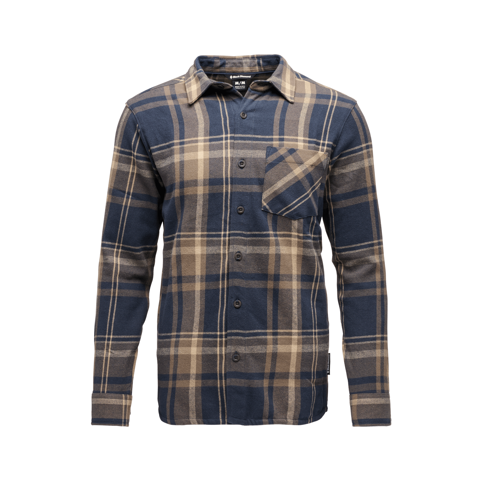 Black Diamond Men's Project Flannel Shirt Charcoal-Walnut Plaid